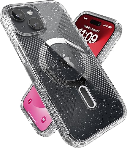 Speck Funda para iPhone 15, bloqueo antideslizante ClickLock, diseñada para MagSafe, agarre de protección contra caídas, para iPhone 15, iPhone 14,
