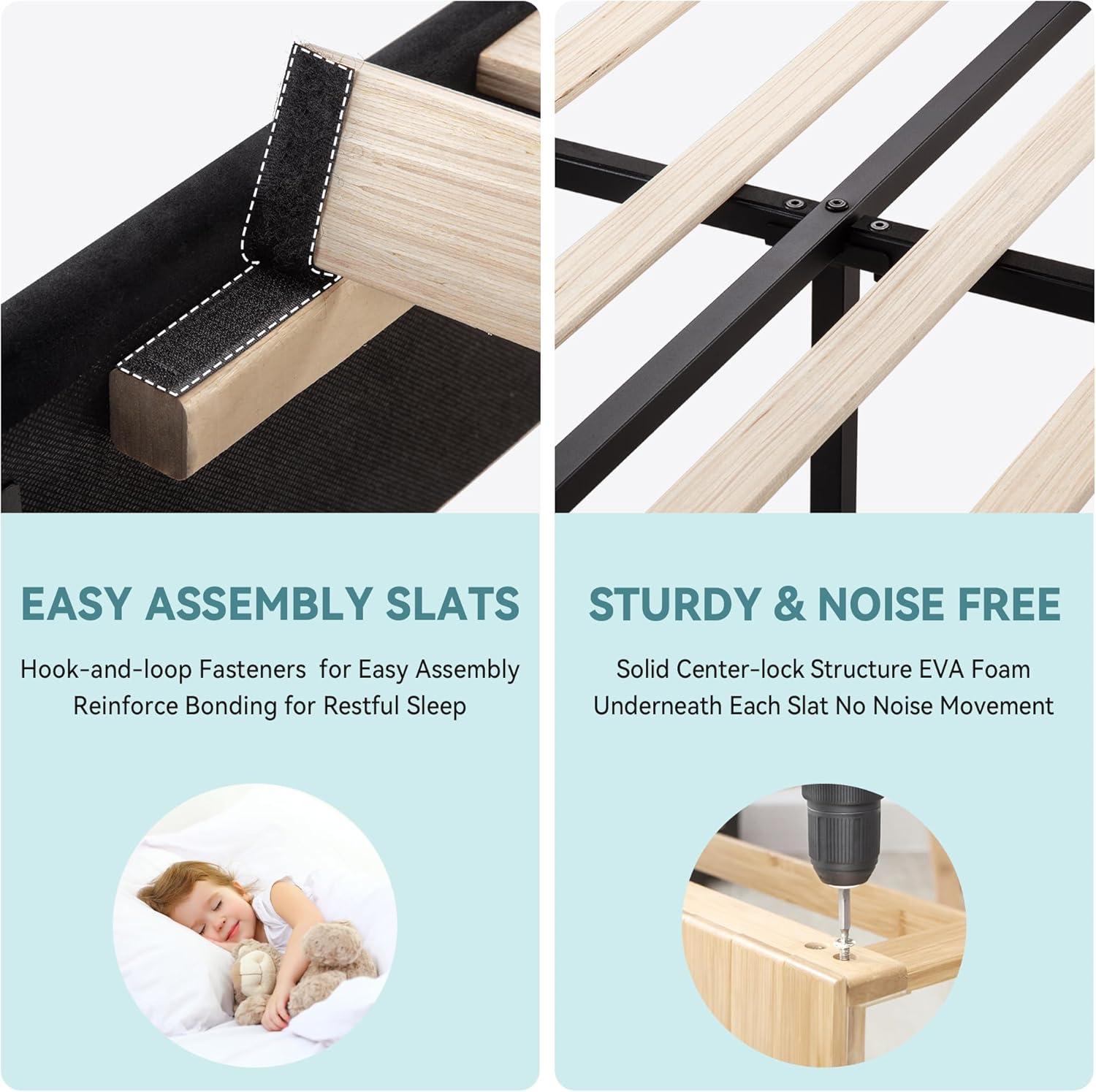 HOOMIC Full Size Bed Frame, Velvet Upholstered Platform Bed with Vertical Channel Tufted Headboard, Strong Wood Slats Support, Easy Assembly, Box Spring Optional, Black