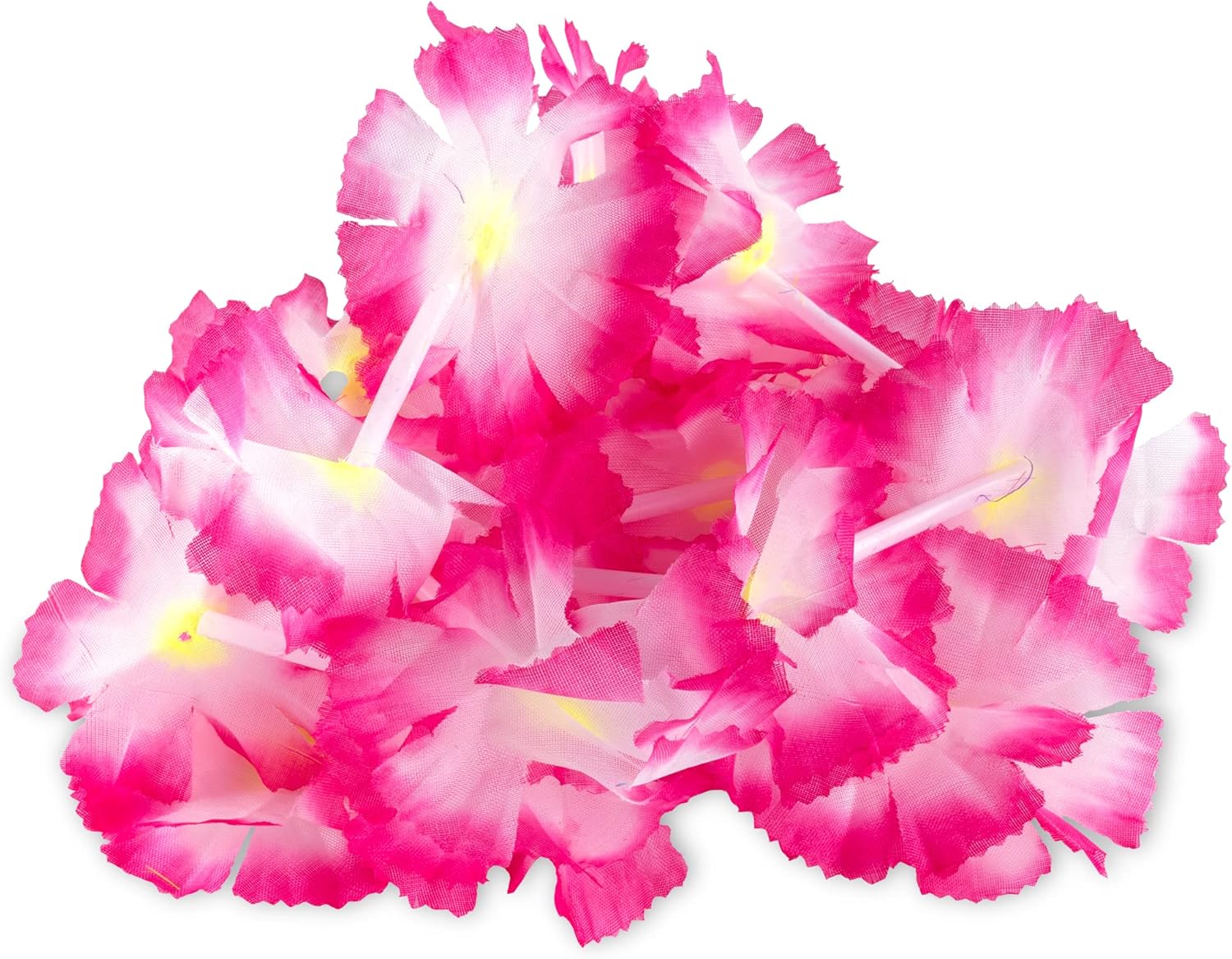 Super Z Outlet Giant Hawaiian Ruffled Simulated Colorful Luau Silk Flower Leis Jumbo Necklaces for Tropical Island Beach Theme Party Event, Birthday Supplies, Costume (12 Pack) - Image 5