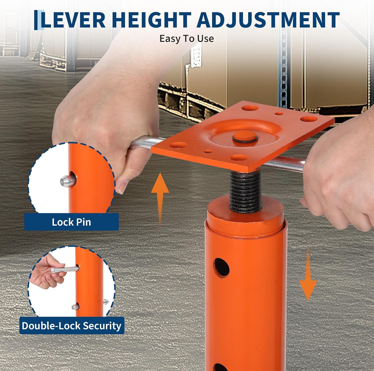 2 Pack Jack Post, House Floor Jack with 56"-100" Height Range, 18000 LBS Lifting Joist Beam Basement Jacks for Leveling, Lifting