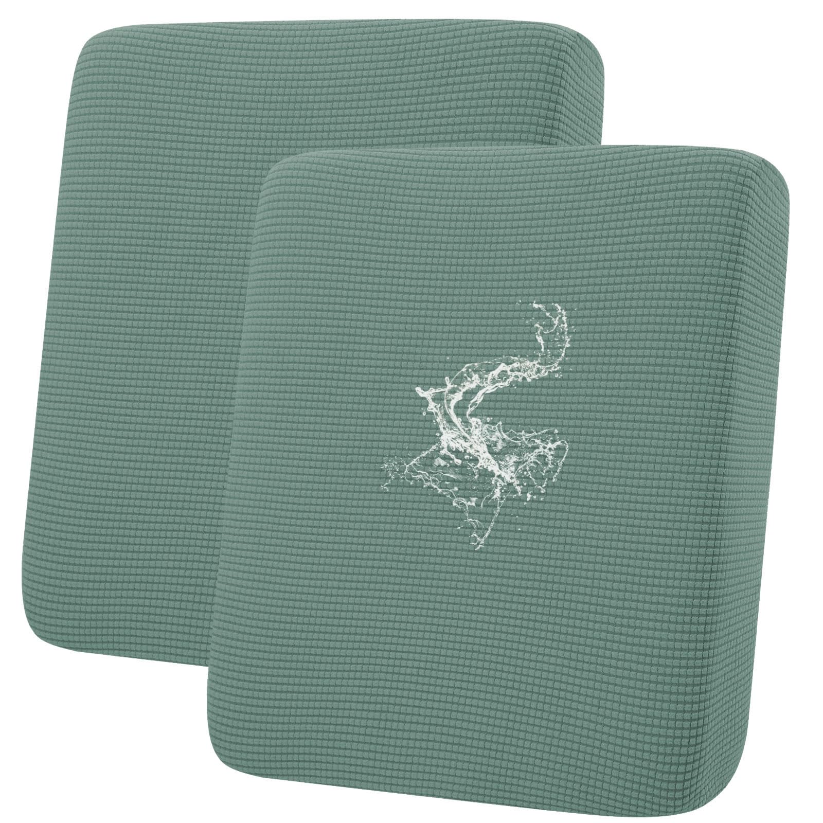 Photo 1 of hyha Waterproof Couch Cushion Covers for Pets, Non Slip Sofa Seat Cover for Dogs Washable, Soft Thick Stretch Jacquard Fabric, Sofa Slipcovers with Elastic Bottom (2 Pieces, Green)