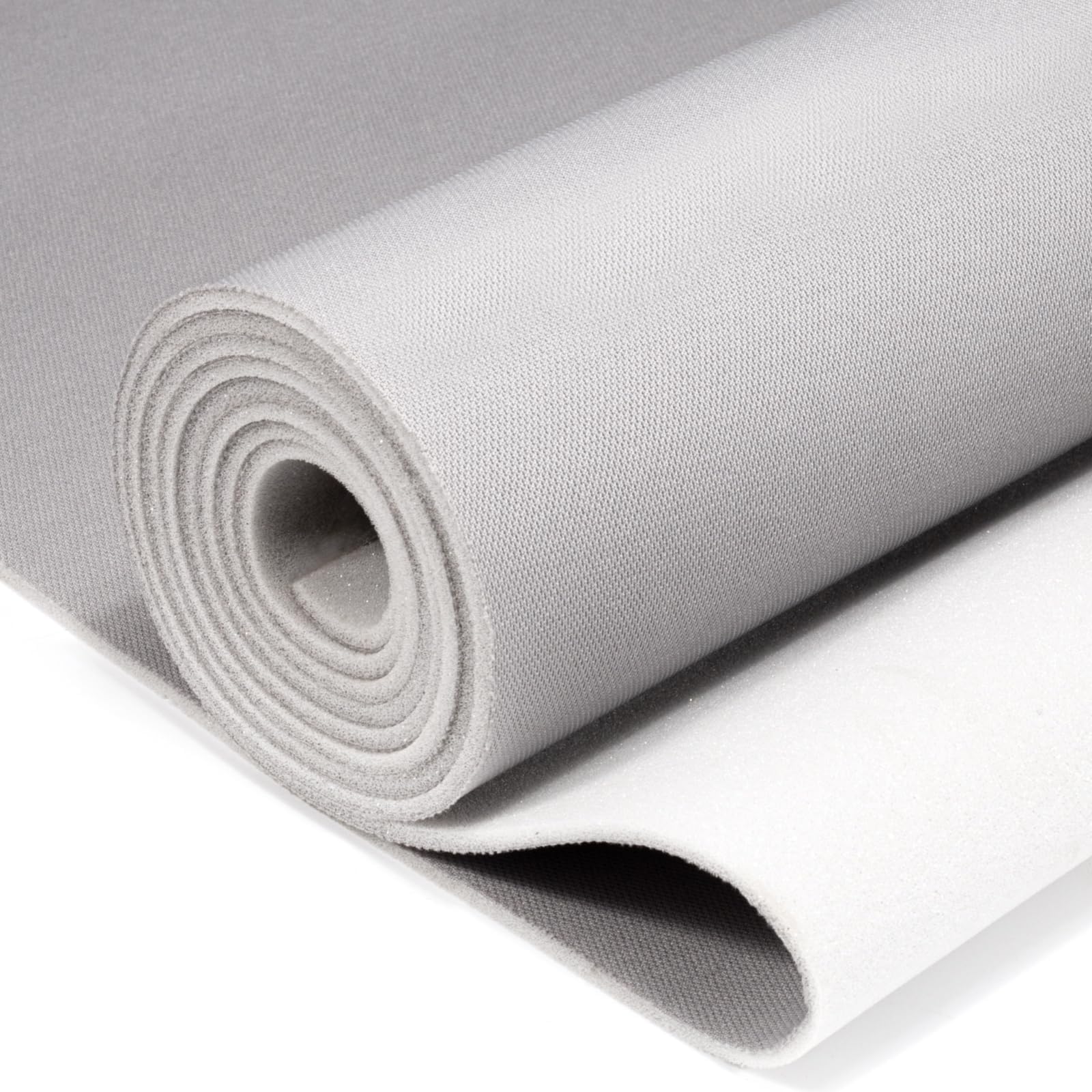Auto Headliner Fabric 142" L × 60" W Mesh Type with Foam Backing - Tube Packaging - Gray Interior Replacement Material for Car/Truck/SUV/RV Roof - Home Repair/DIY Headliner Material