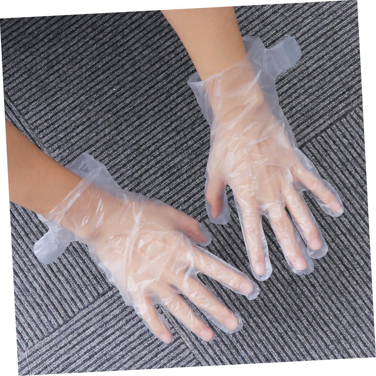 Ipetboom 300pcs Beauty Care Gloves Foot Covers Plastic Disposable Gloves Socks for Spa
