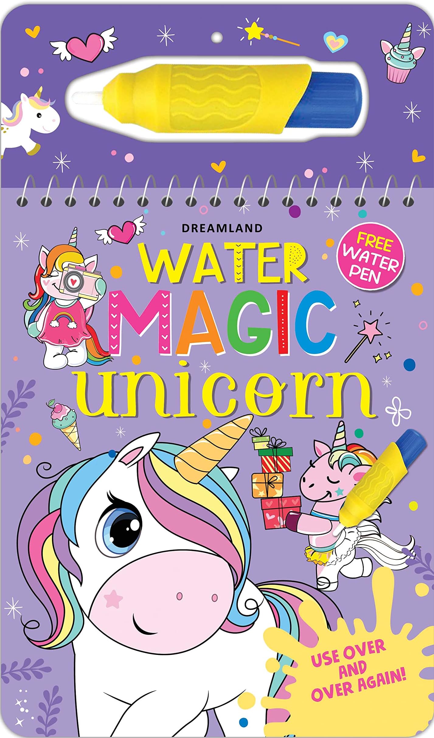 Water Magic Unicorn Colouring Book for Kids – Reusable Drawing, Painting & Colouring with Special Water Pen | Fun Educational and Creative Activity for Toddlers