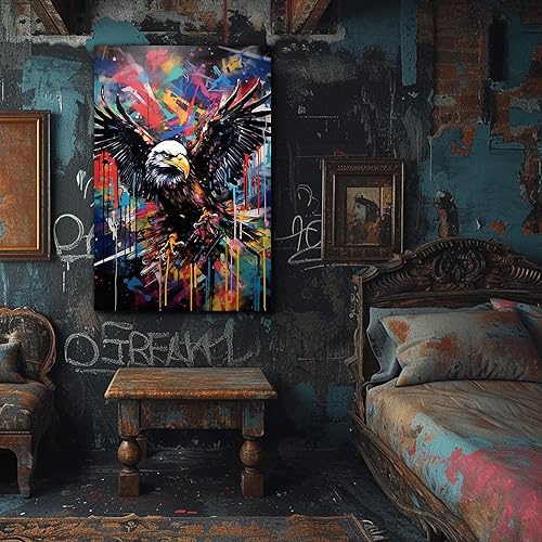 Miniatura 323 de ANRUOXI Graffiti - Lienzo decorativo para pared, diseño abstracto retro, pintura urbana moderna, póster de decoración de pared de zapatos para