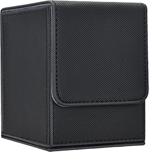 Miniatura 7 de Caja de cartas con 2 divisores, caja de almacenamiento de tarjetas coleccionables de capacidad estándar para más de 80 tarjetas de doble manga,