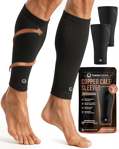TheraCopper Copper Calf Compression Sleeve — Premium Copper Compression Shin
