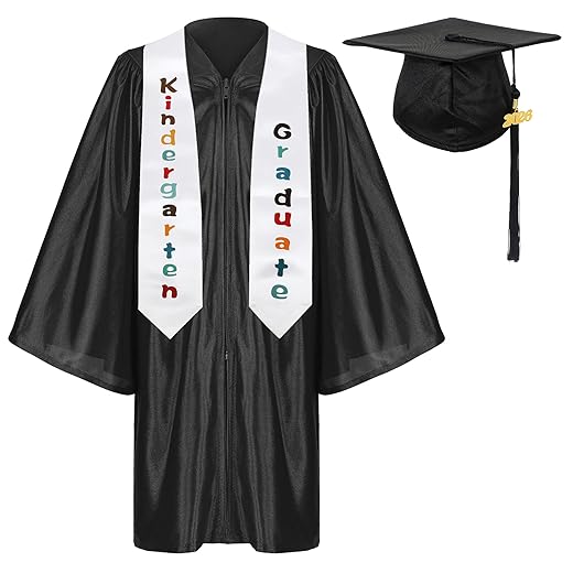 Conjunto de estola brilhante para o jardim de infância com borla de ano