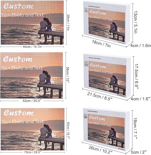 Miniatura 2 de Rompecabezas personalizados de fotos de 1000 500 300 piezas rompecabezas de texto personalizado con imagen para adultos adolescentes mamá papá