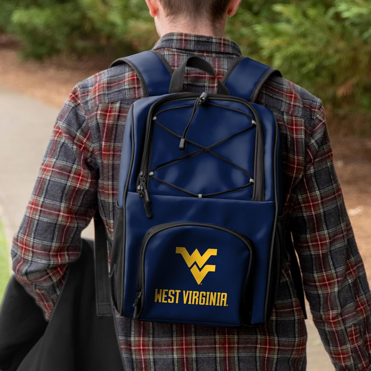 Logo Brands NCAA 24-Can Flex Backpack Cooler – Leak-Proof Lining, Bungee Cord Top & Shoulder Straps – Portable Cooler for Tailgates, Beach & Outdoor Events