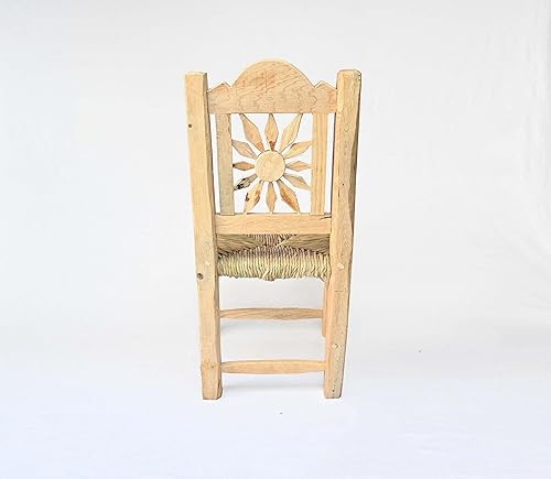Miniatura 3 de Mexican Handmade Wood Chair Woven with Tule Natural Fiber Sun ideal restaurant, home, bar, hotel, garden, cafeteria
