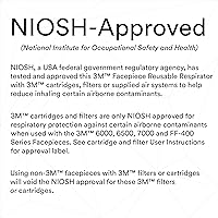 Vista 2 de 3M Respirador reutilizable de medio rostro, diseño rugoso, Quick Latch, L, grisverde azulado, 1