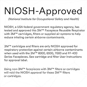 3M Full Facepiece Reusable Respirator 6800, NIOSH, Large Lens, ANSI High Impact Eye Protection, Silicone Face Seal, Four-Point Harness, Comfortable Fit, Painting, Dust, Chemicals, Medium