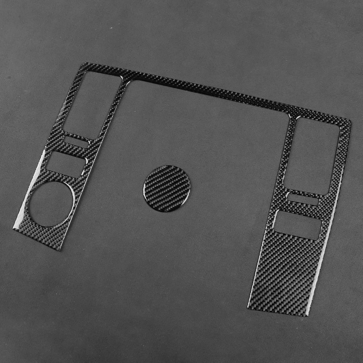 Black Real Carbon Fiber Car Dashboard Central Air Vent Control Frame Trim Sticker Compatible with Toyota 4Runner 4 Runner(N210) 2003 2004 2005 2006 2007 2008 2009 SR5/Sport Edition/Limited