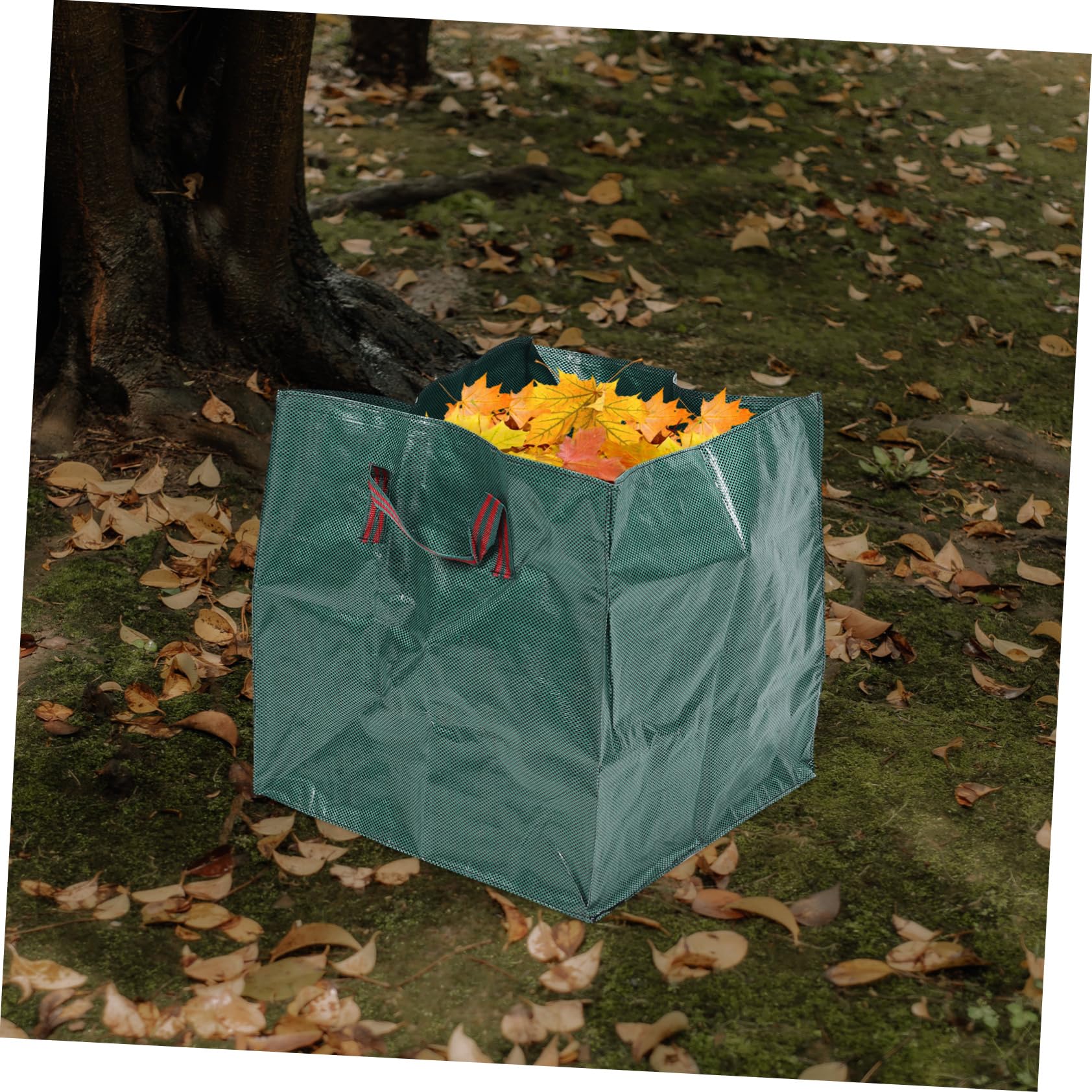 2 Stück Grün Pp Laubsäcke Faltbar Große Gartensäcke Herbst Feier