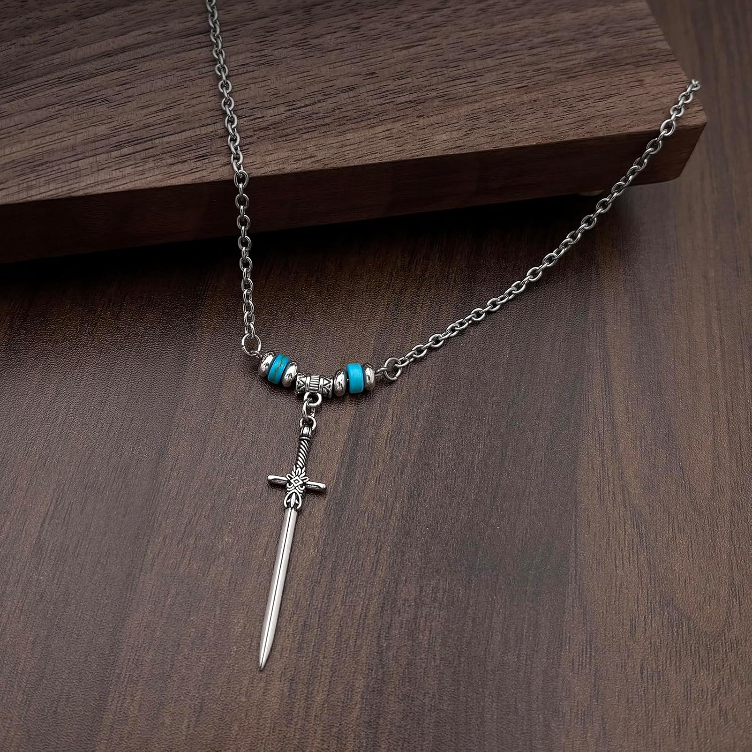 Sword Pendant Necklace Jewelry Chain Gothic Necklace for Men and Women - Image 4