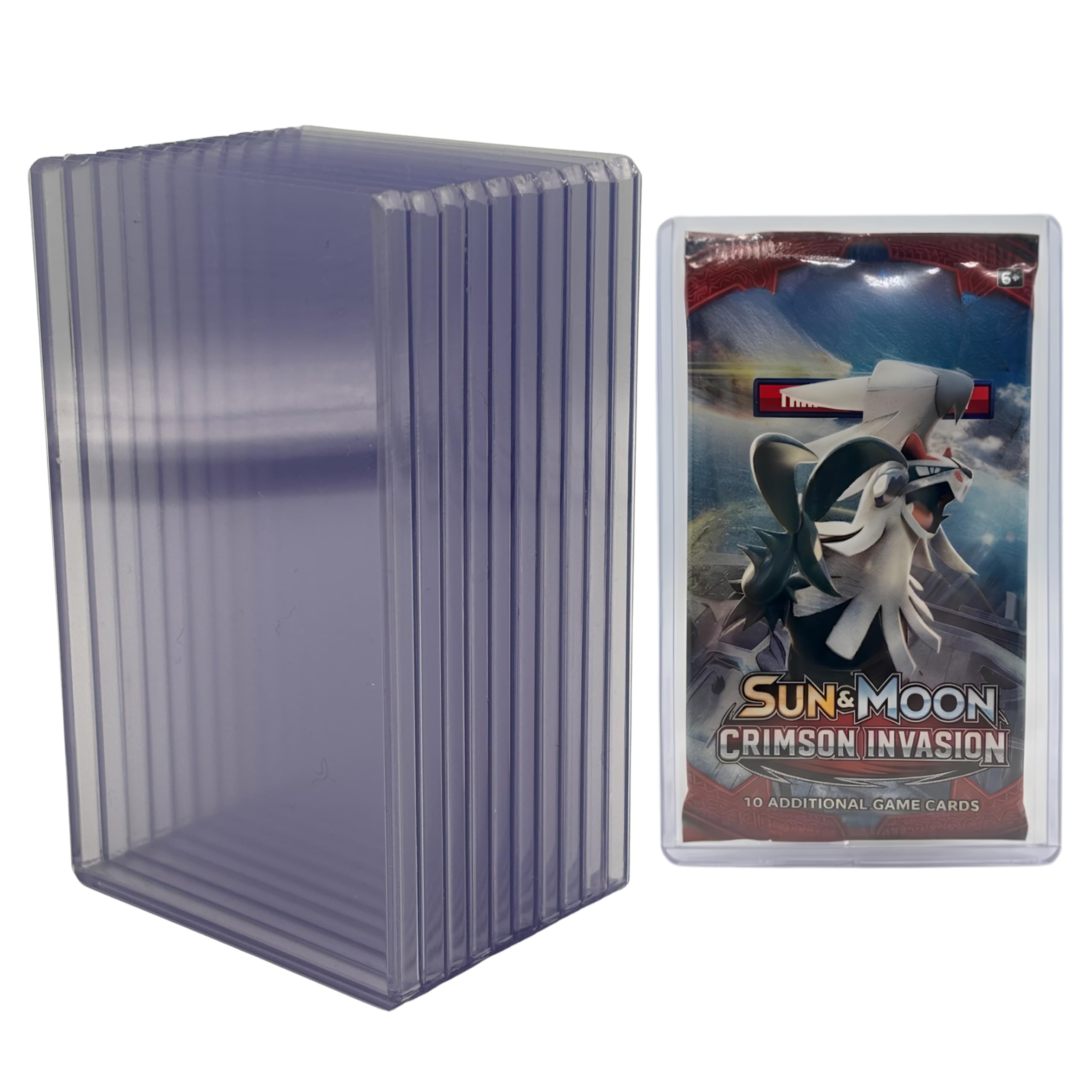 Trading Card Booster Pack Top Loaders (10 Pack) - Booster Pack Hard Sleeves, TCG Pack Protectors