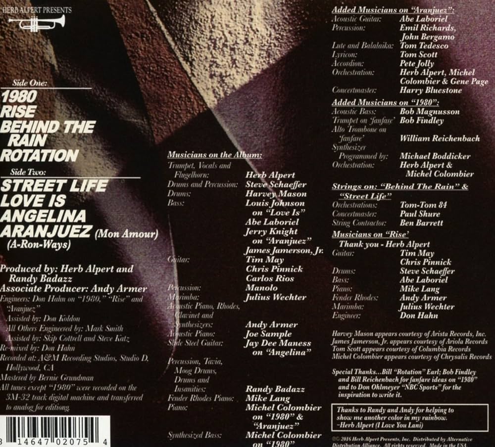 その他 Herb Alpert Rise Parish Unreleased Mixes Herb Alpert – Rise (Parish Unreleased Mixes) – Vinyl