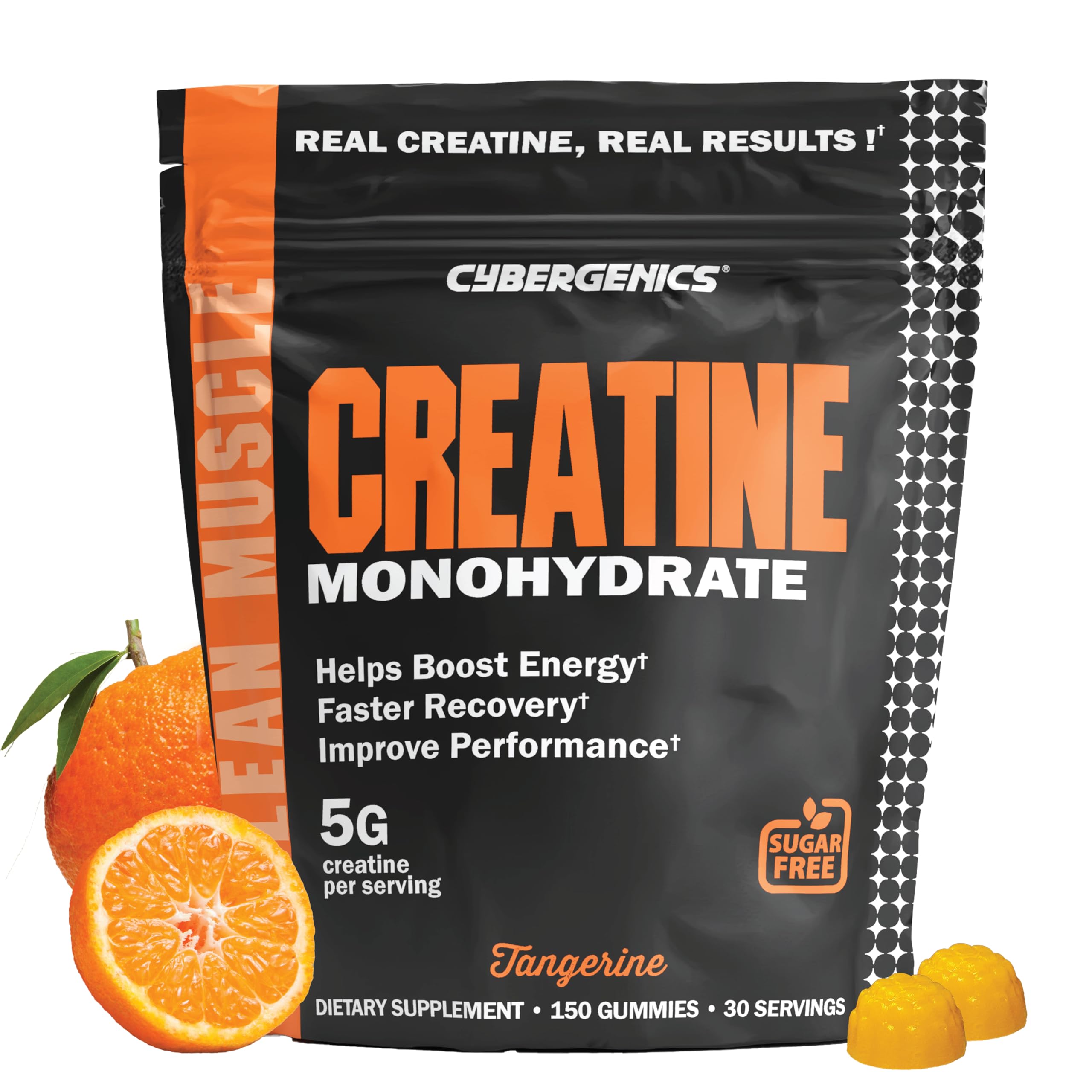 Creatine Monohydrate Gummies – 5g Pure Creatine per Serving for Muscle Strength, Recovery, Energy & Cognitive Support – Sugar-Free, Natural Tangerine Flavor – 150 Gummies for Men & Women