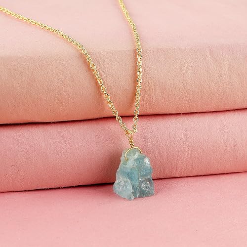 Miniatura 8 de Natural Raw Blue Sapphire Crystals Pendant Necklace, Raw Gemstone, Healing Crystals, Gift for Her, Birthday, Gemstone Jewelry 18 inch