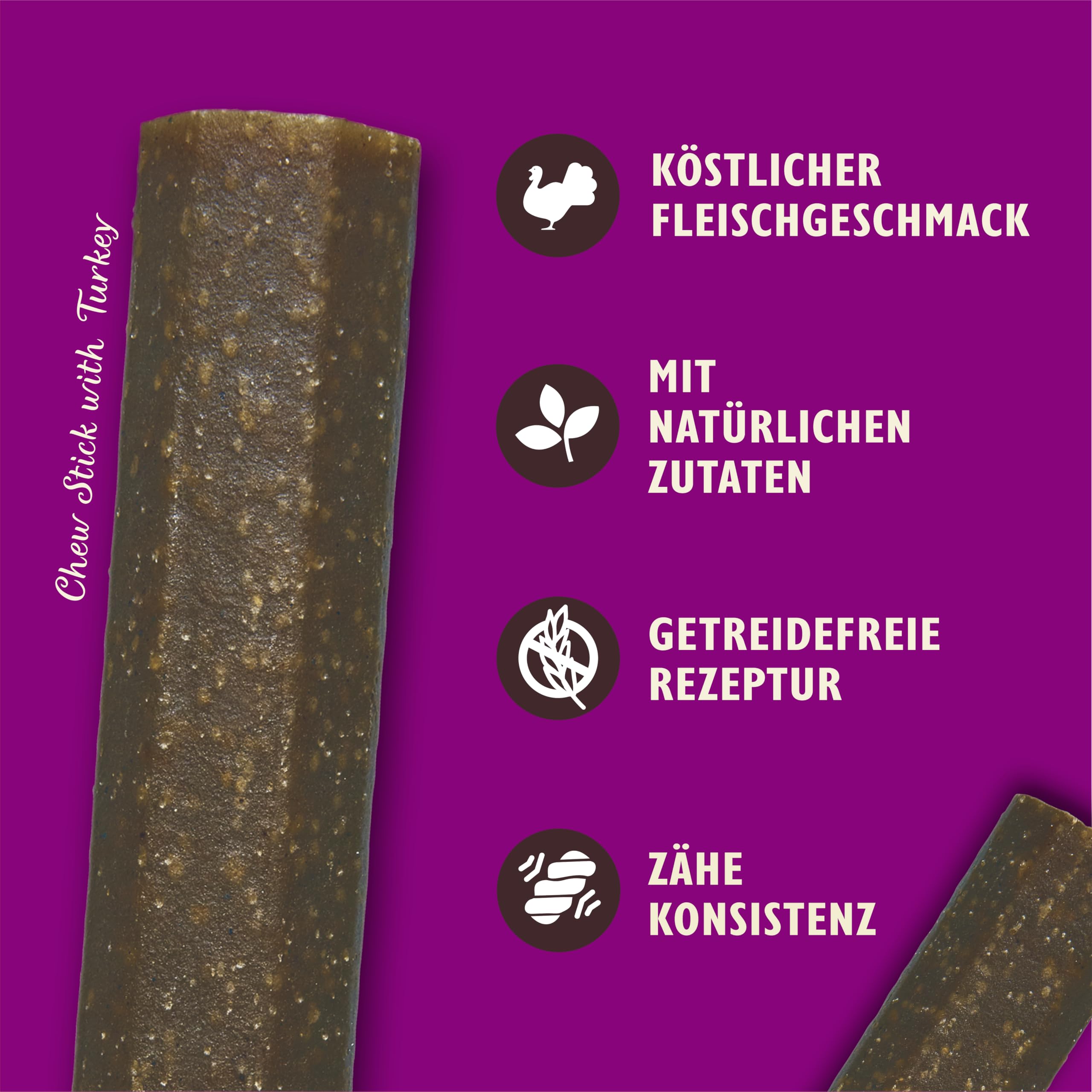 Lily's Kitchen Kaustangen mit Truthahn – getreidefreie natürliche zahnärztliche Hundeleckerlis (10 Packungen mit je 3 Kauspielen)