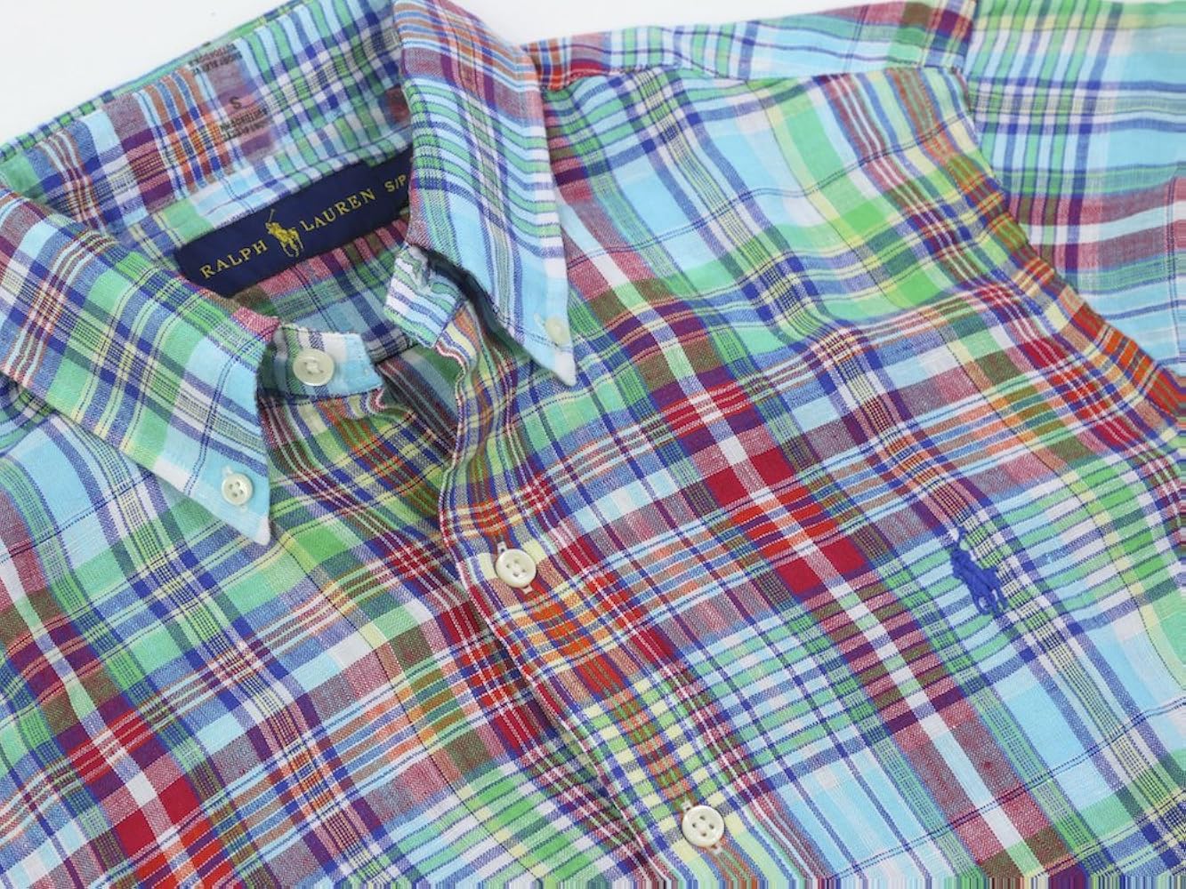 ラルフローレン マドラスチェック リネン シャツ 半袖 S ワンポイント刺繍 楽天市場】POLO by Ralph Laurenラルフローレン Boy's半袖