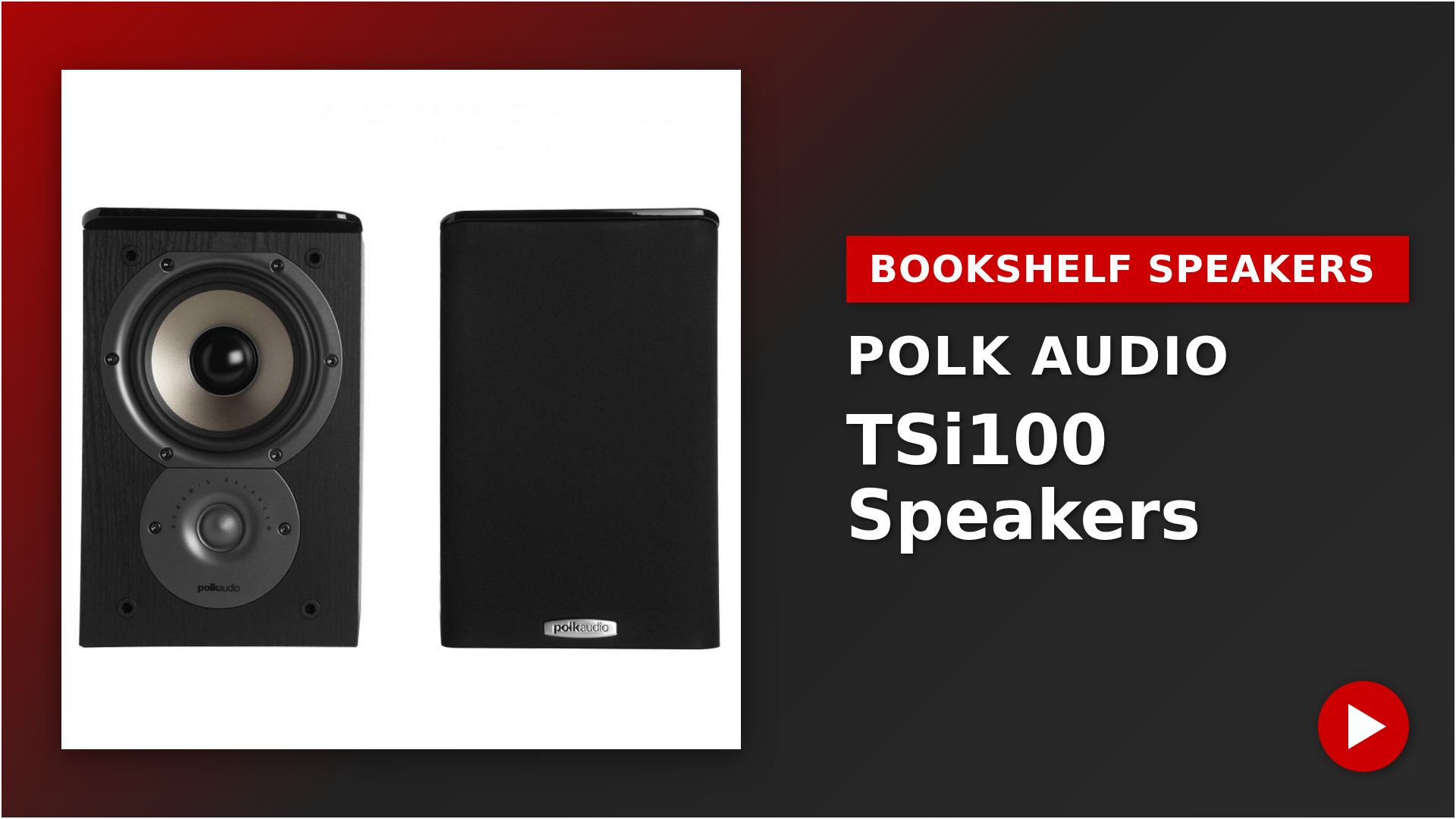 Watch Polk Audio TSi100 Bookshelf Speakers, Black on Amazon Live