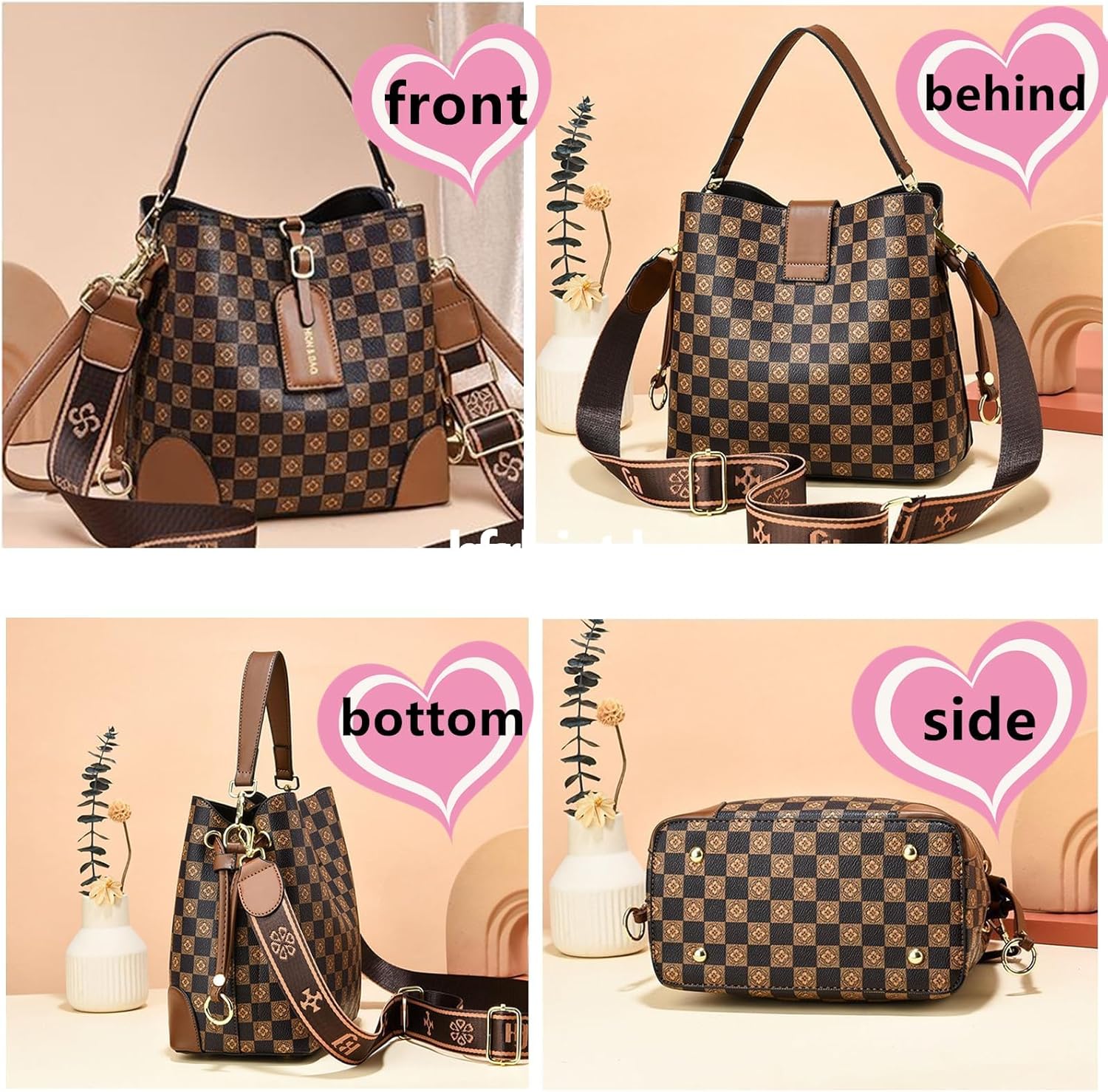 Women Handbags and Purse Tote Bags Ladies Satchel Shoulder Bag Retro Top Handle Hobo Purse - Image 7