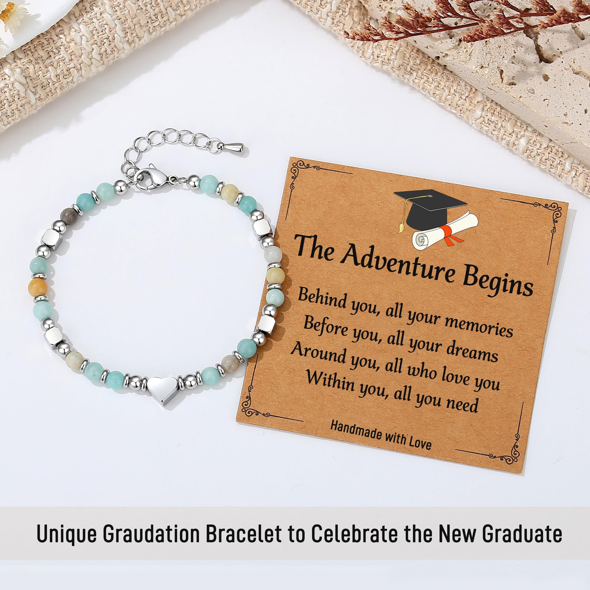 TONY & SANDY 2026 Graduation Gifts for Her, Graduation Bracelets for Women Girls Middle High School College Graduates