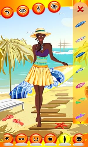 Menina Da Praia Vestir-se Jogos
