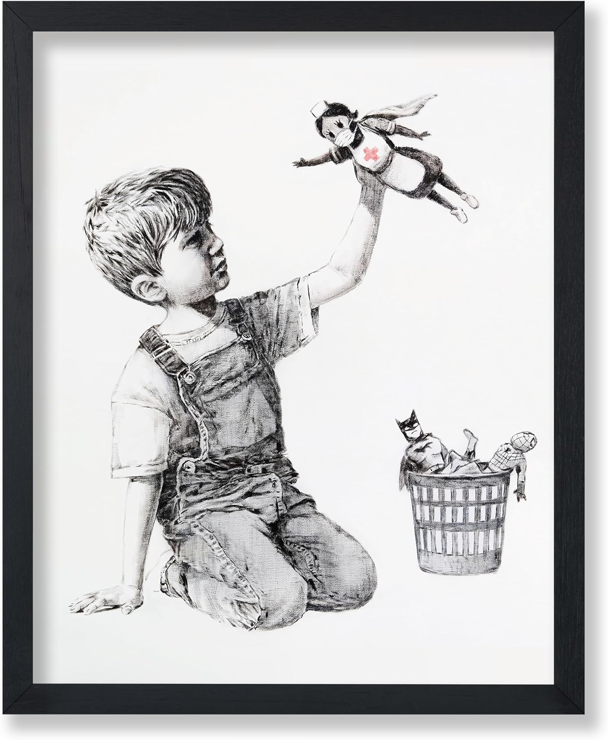 Poster Master Vintage Children Poster - Retro Minimalist Print - 8x10 UNFRAMED Wall Art - Gift for Artist, Friend - Painting for Saints, Game Changer, Superhero Nurse - Wall Decor for Home, Hospital