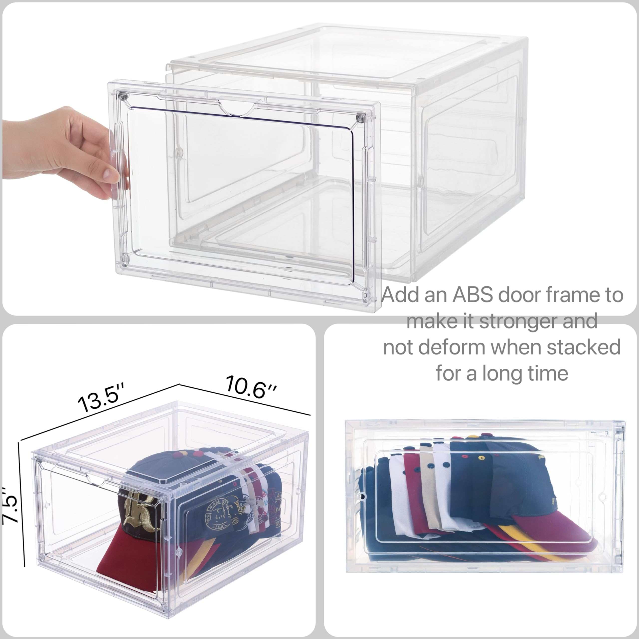 TEMPNAP 10er Set Hutstützen - Transparente PVC Halterungen Für Baseballkappen