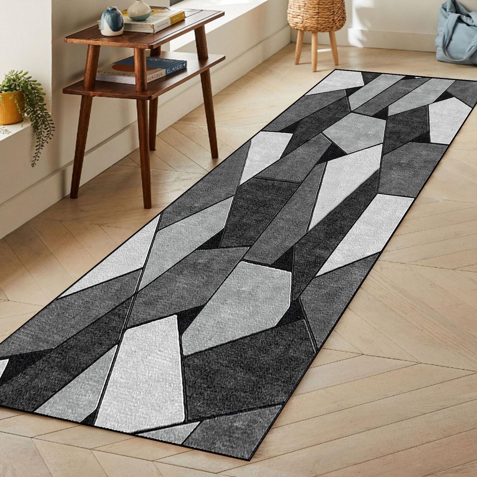 Alfombra de vinilo para cocina de pelo corto lavable y antideslizante