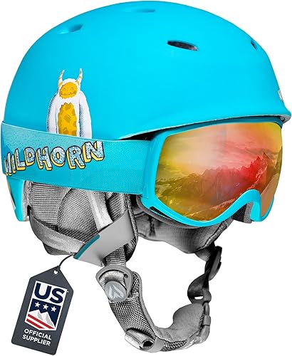 Casco Wildhorn Spire de nieve y esquí, con gafas, certificado ASTM, proveedor oficial del equipo de esquí de Estados Unidos, para niño y joven