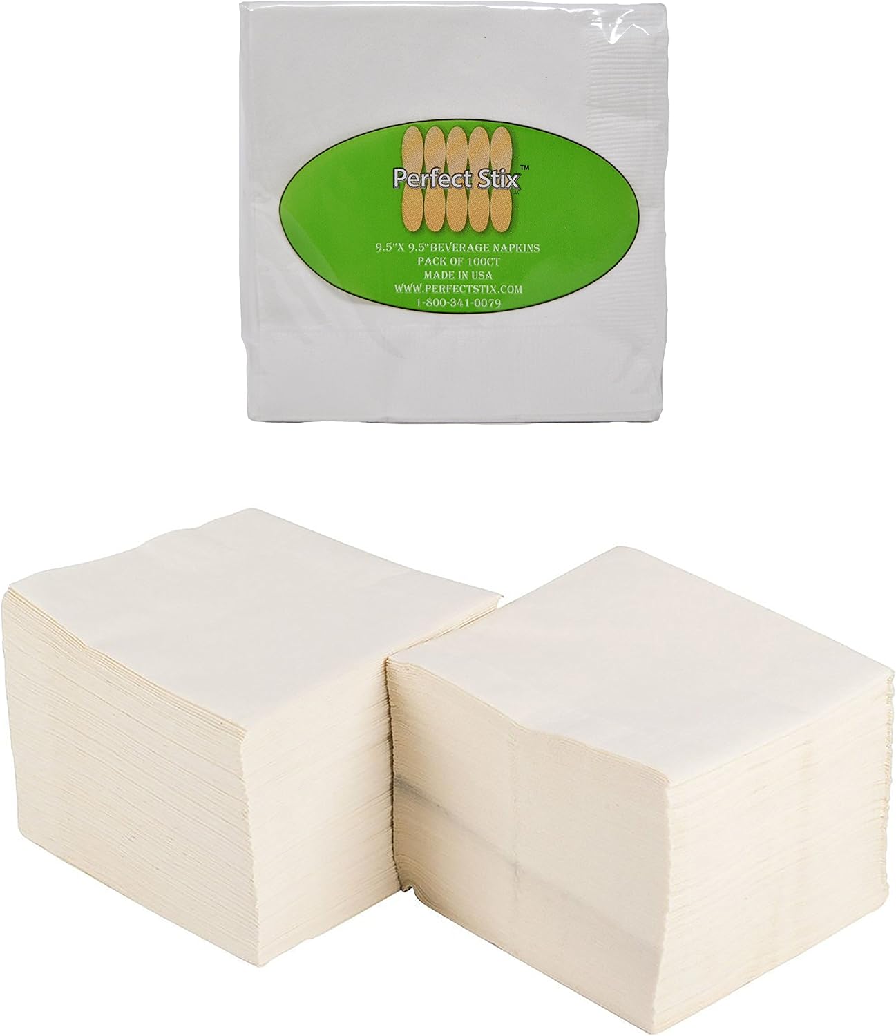 2 Ply White Beverage Napkins (Pack of 100ct)