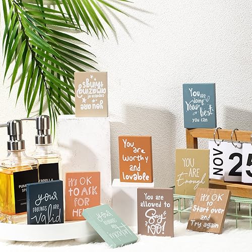 Miniatura 5 de 9 Pcs Mental Health Awareness Wall Decor, Positive Affirmations Signs for Therapist Office, Counselor Desk, Classroom & Home, Motivational Gifts for