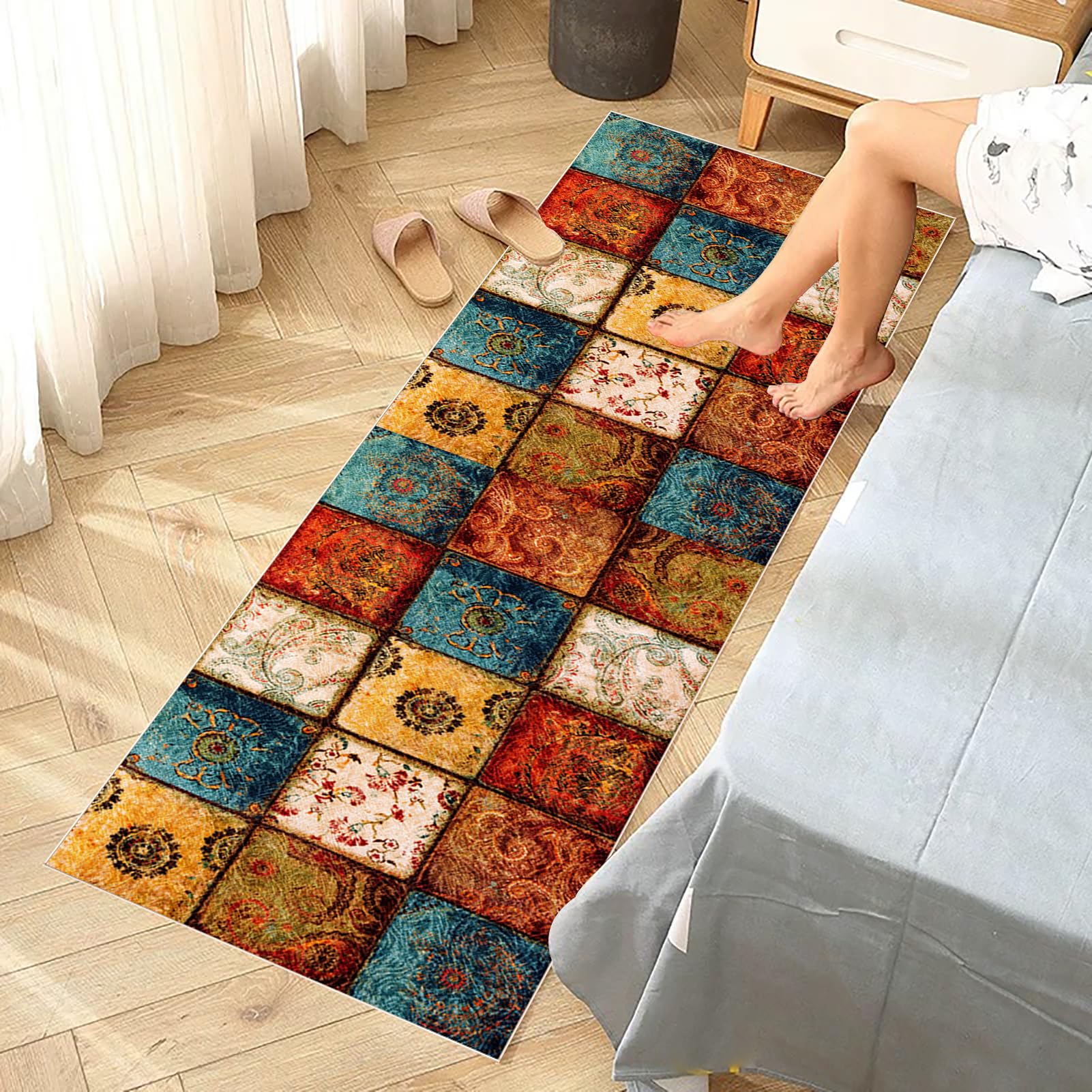 Bieżnik na korytarz, antypoślizgowy, 50 x 450 cm, chodnik do kuchni, przedpokoju i wejścia, można prać, chodniki do przedpokoju, kuchni, chodnik, dywan podłogowy, do przedpokoju, salonu, korytarza