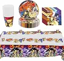 Set Stoviglie Compleanno 61 Pezzi - Tazze, Piatti, Tovaglia Per Feste, Tema Ragazze, Decorazioni Colorate - Foto 5