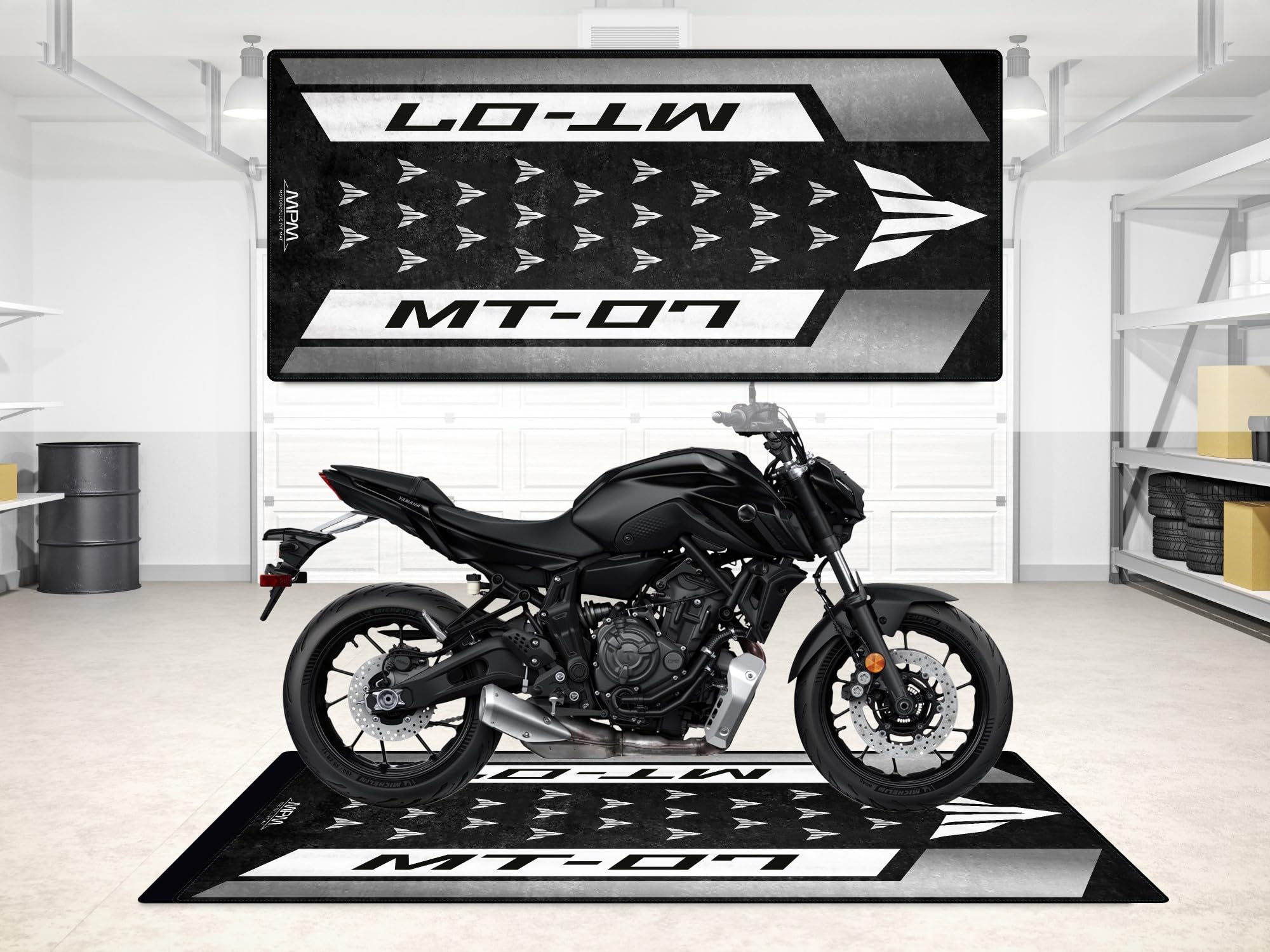 Amazon.com: wibeart Garage Mat for Yamaha MT-07 Motorcycle Model