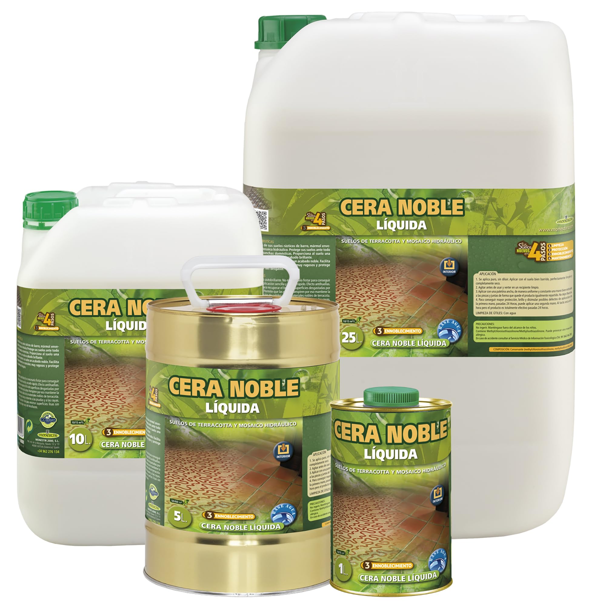 Monestir Cera Noble Líquida Brillo para Suelos Rústicos 1L