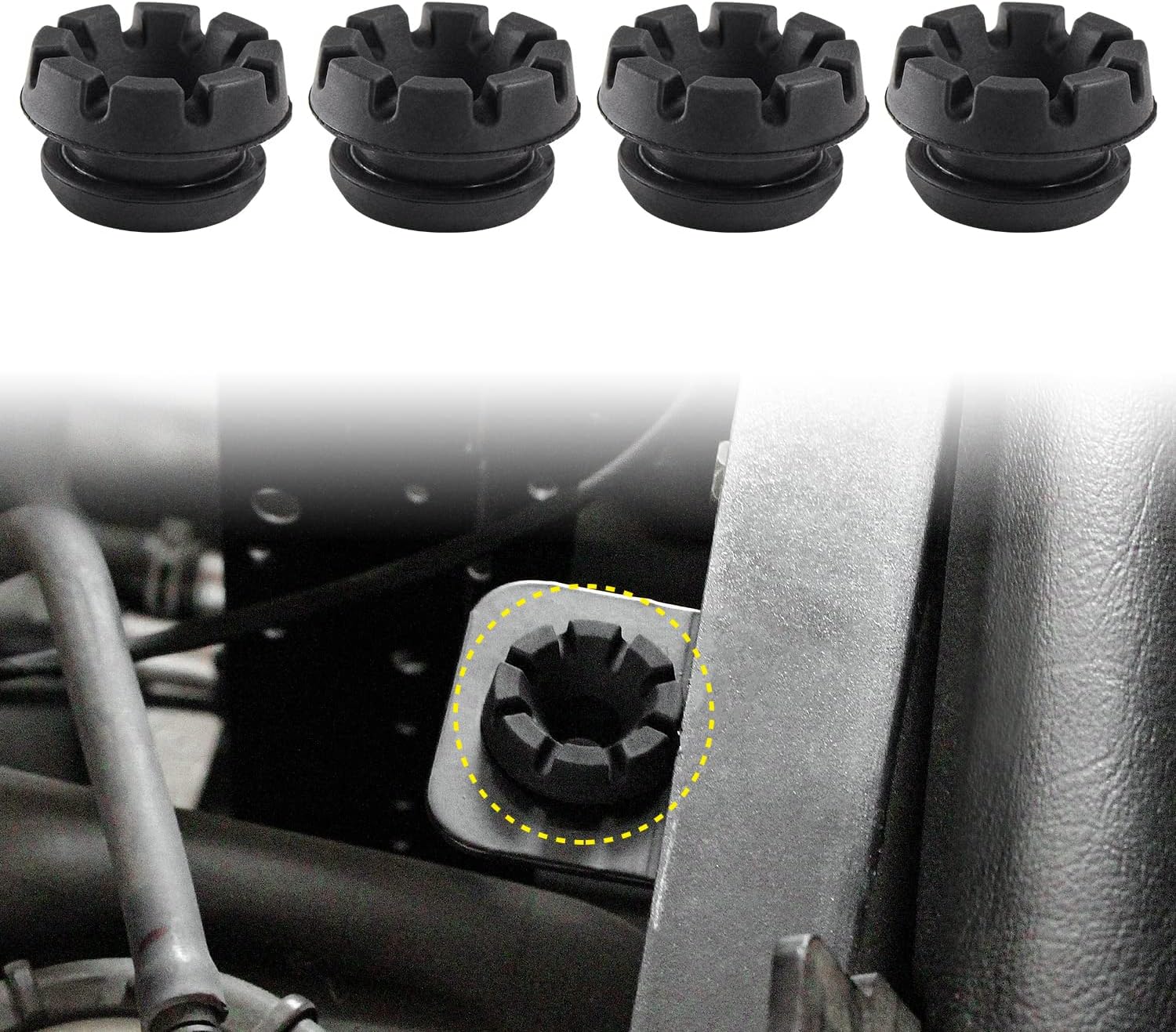 CUSAUTV Seat Grommet Kit Compatible with Polaris ACE RZR