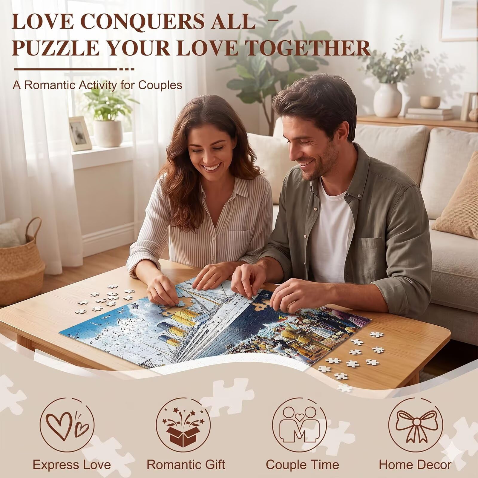 navi molo Puzzle 2000 Pezzi per Adulti, Puzzle in Legno - Collezione Classica con Poster Incluso - Sfida di Concentrazione e Passatempo Antistress, Gioco Educativo per Famiglia, 99 x 70 cm f0-643