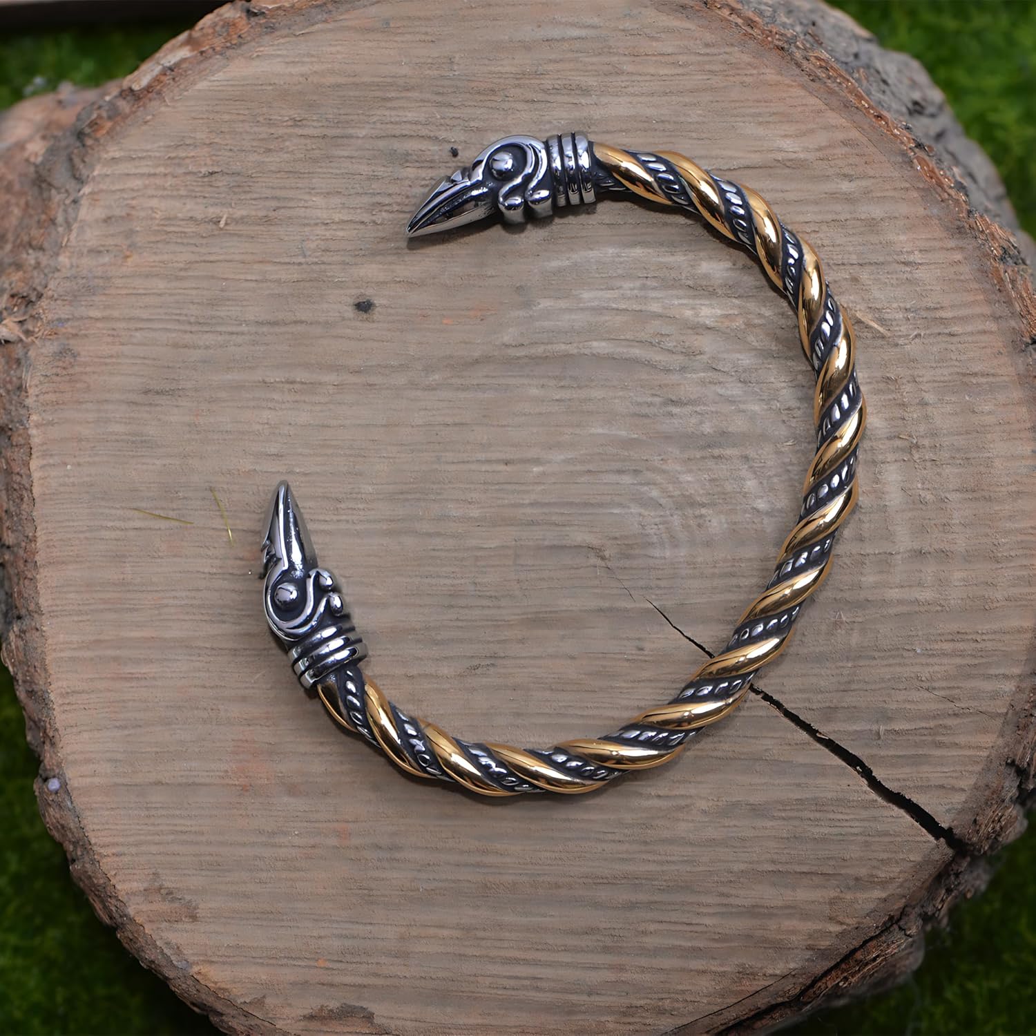 Stainless Steel Viking Bracelet Men's Cuff Bracelet For Men Talisman Jewelry - Image 7