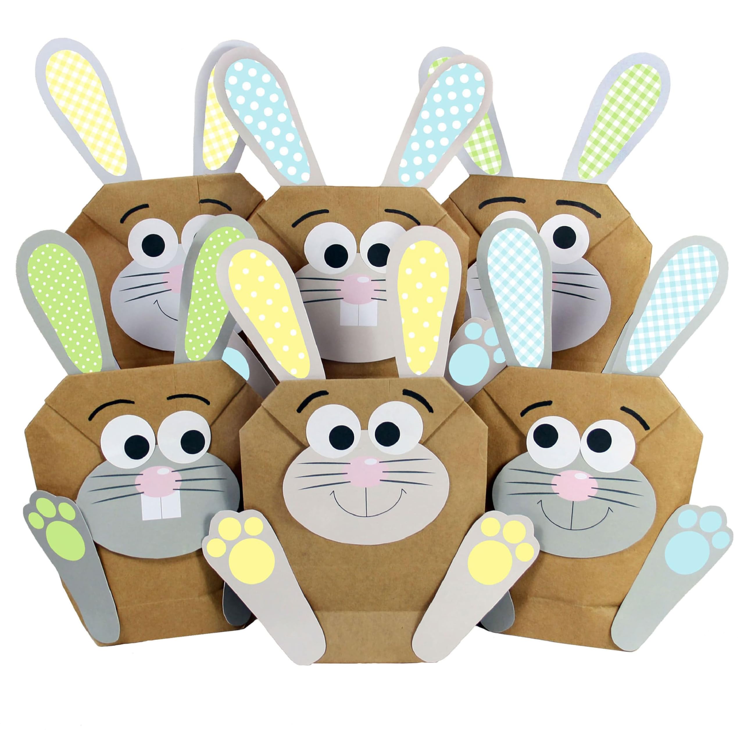 Papierdrachen Set Creativo Pasquale Fai Da Te: 8 Sagome Coniglio In Cartone Per Infilare, Per Bambini +3 Anni - 2