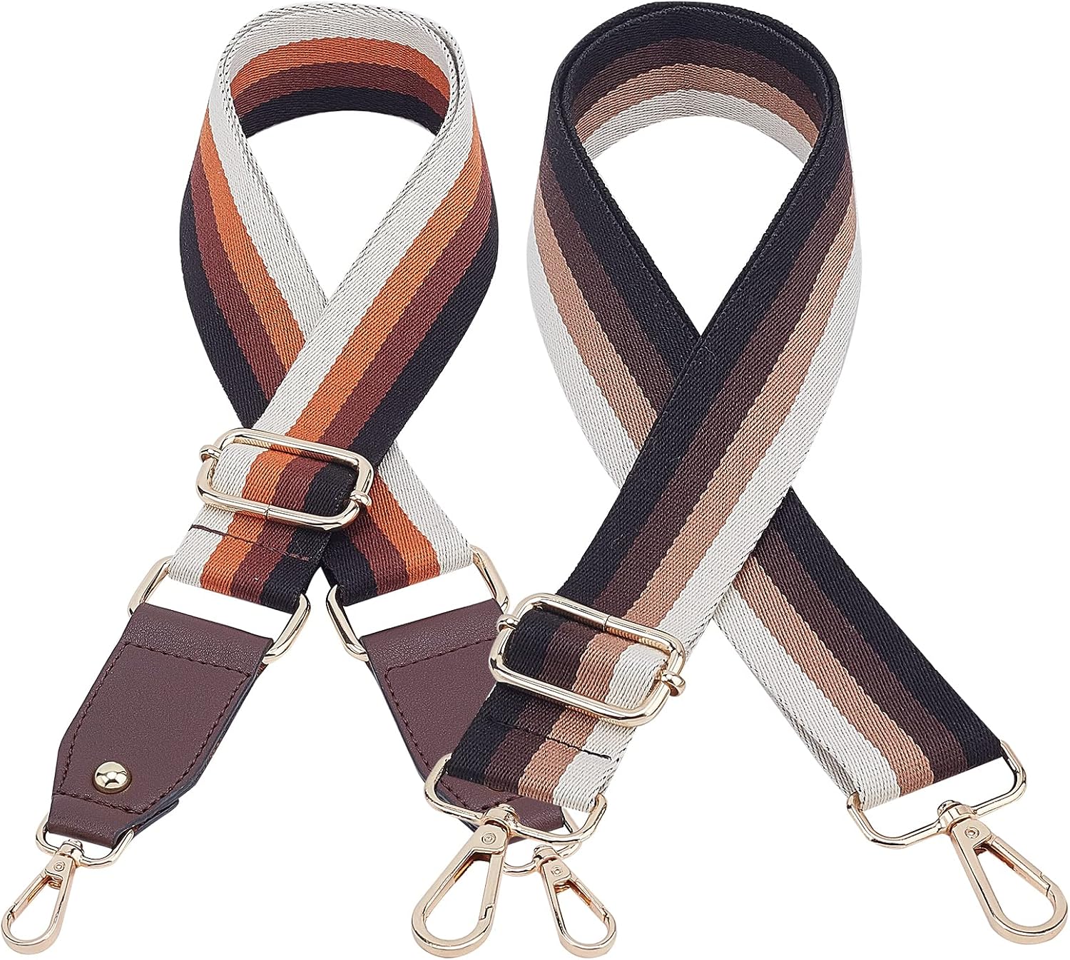 CHGCRAFT 2Pcs 2Styles Crossbody Adjustable Straps for Purses Handbags Camera Guitar Multicolor Belt for Bag Handles Replacement Accessories Mixed Color