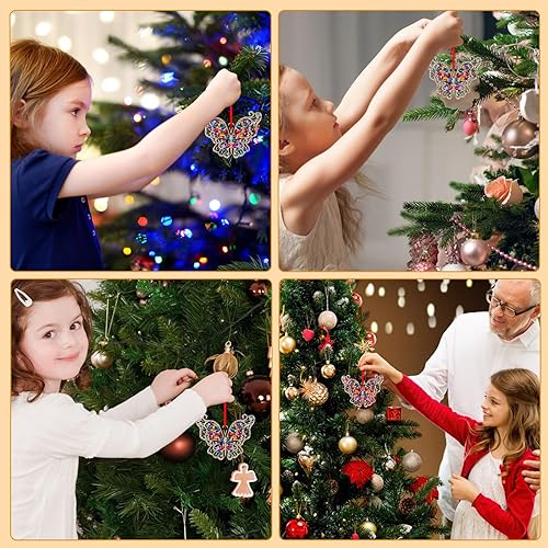 Miniatura 2 de D4DREAM Adorno de Navidad de mariposa mental 2022 de 35 pulgadas mariposas brillantes para árbol de Navidad mariposa adorno decorativo de mariposa