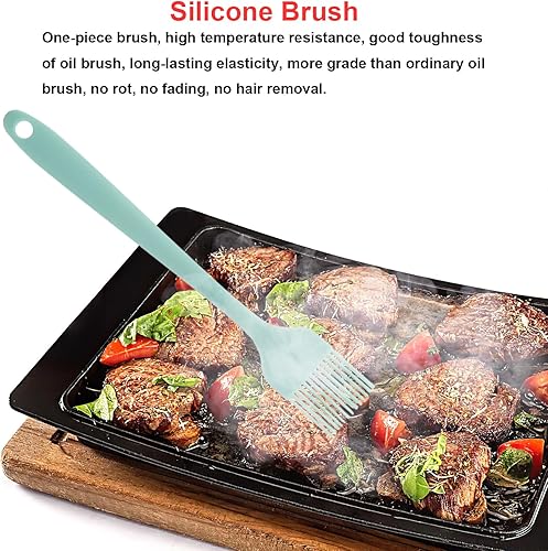 Miniatura 4 de Juego de espátulas de silicona, espátula de cuchara de goma resistente al calor, espátula de una pieza con diseño sin costuras, raspadores