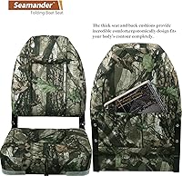 Vista 4 de Seamander Asientos de barco de pesca de respaldo alto,asientos plegables de camuflaje para barcos