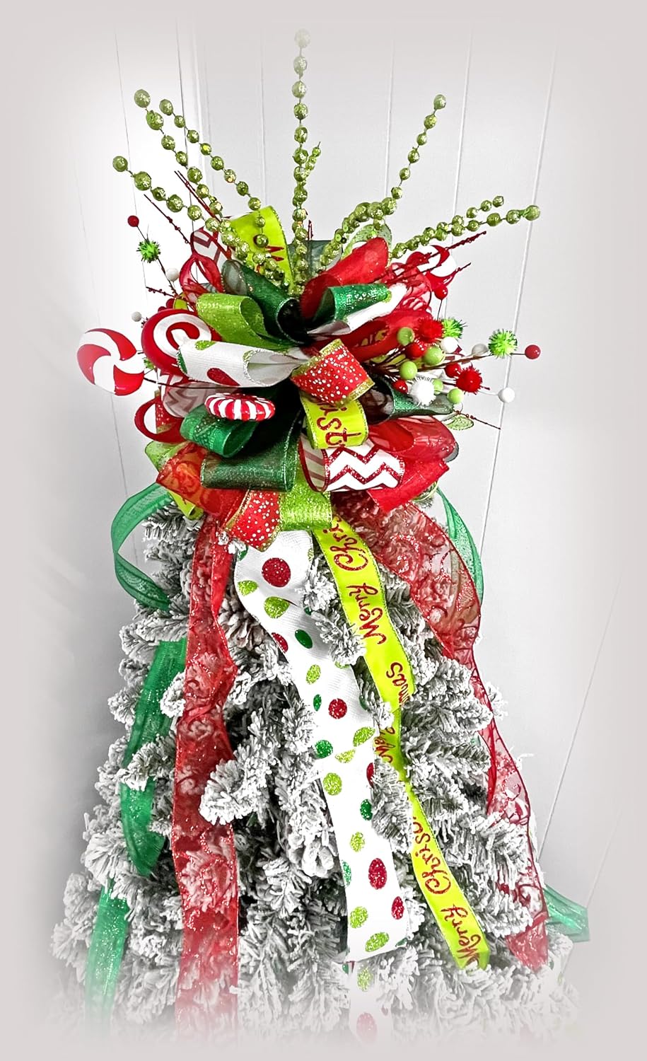 Peppermint Christmas Tree Topper