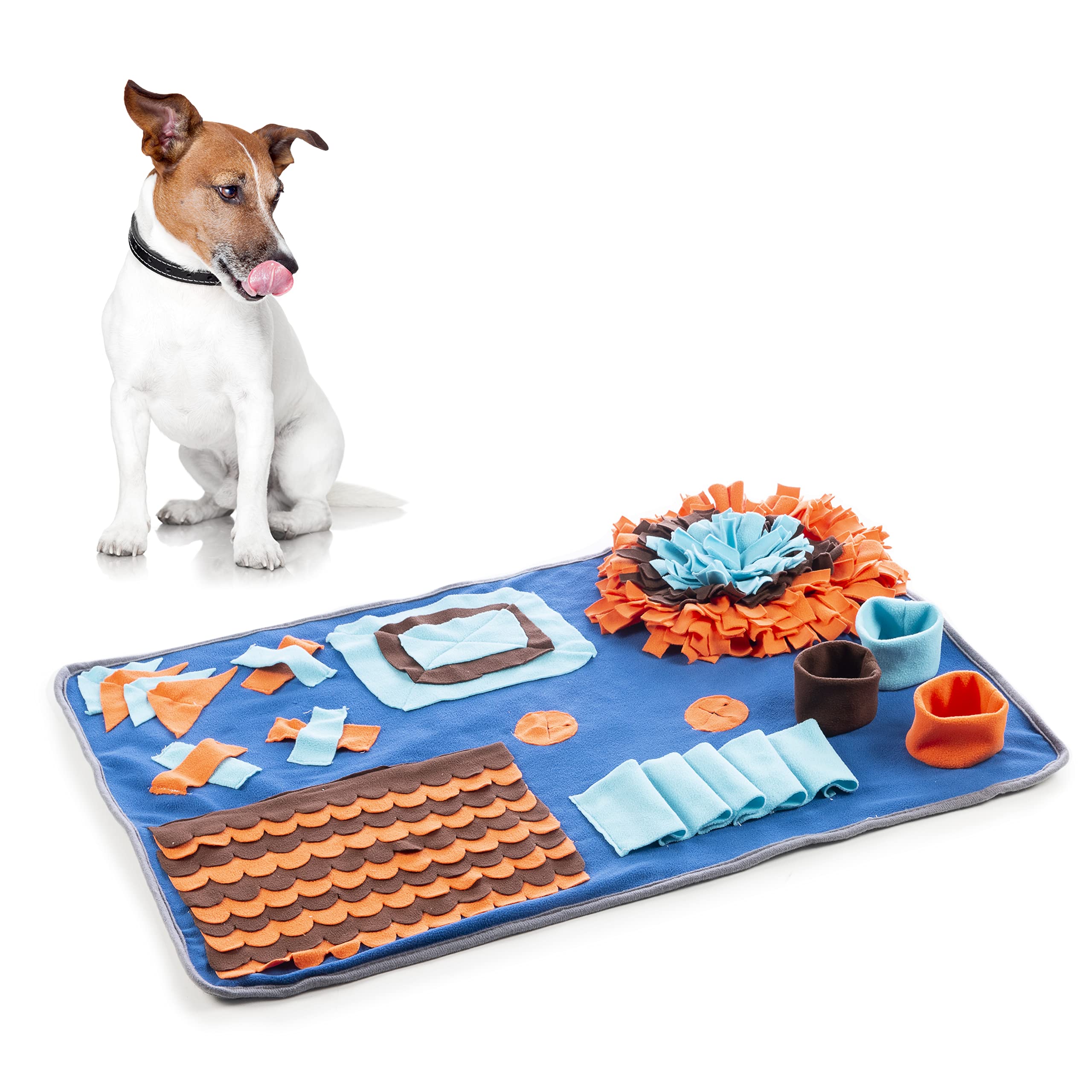 Tappeto Olfattivo Per Cani | Giochi Di Intelligenza Con Nascondigli Per Snack, Lavabile E Pieghevole Per Addestramento - Foto 10